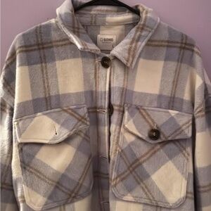 Ciso Plaid Jacket in Blue and White